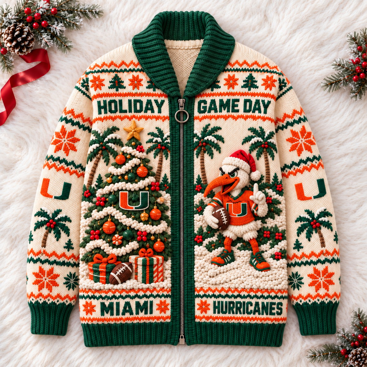 MHC WOOL ZIP CARDIGAN NPL