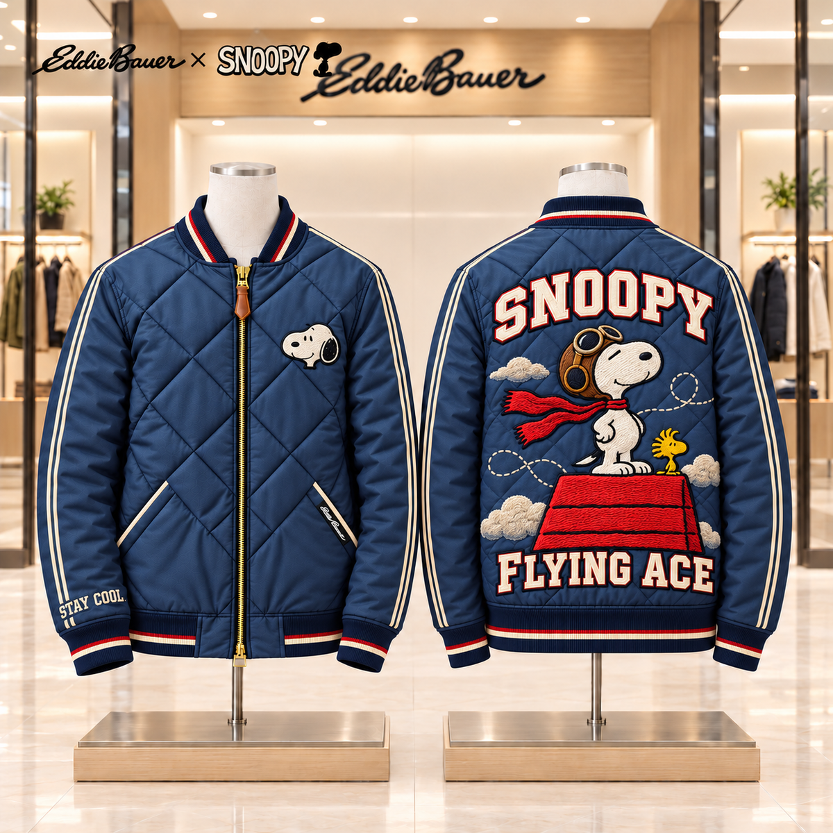 SPNY Premium Classic Quilted Bomber Jacket TMH