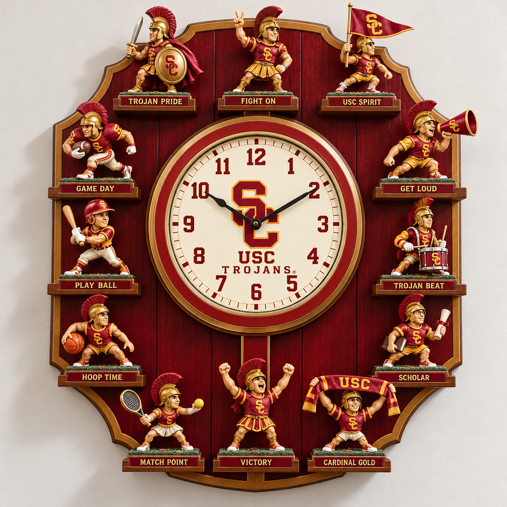 USC Premium Mascot Sculpture Clock Collection PTKL