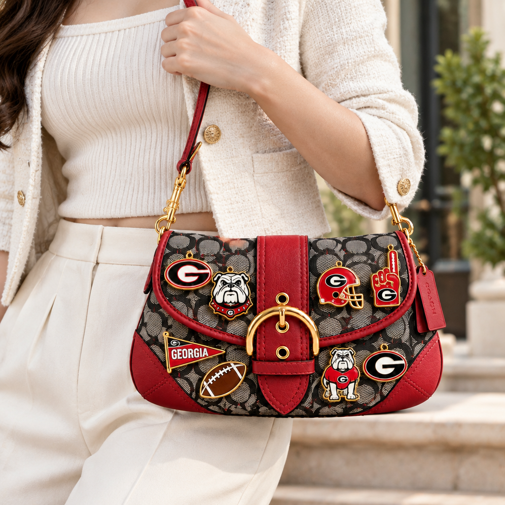 Georgia Bulldogs Soho Bag With Charm