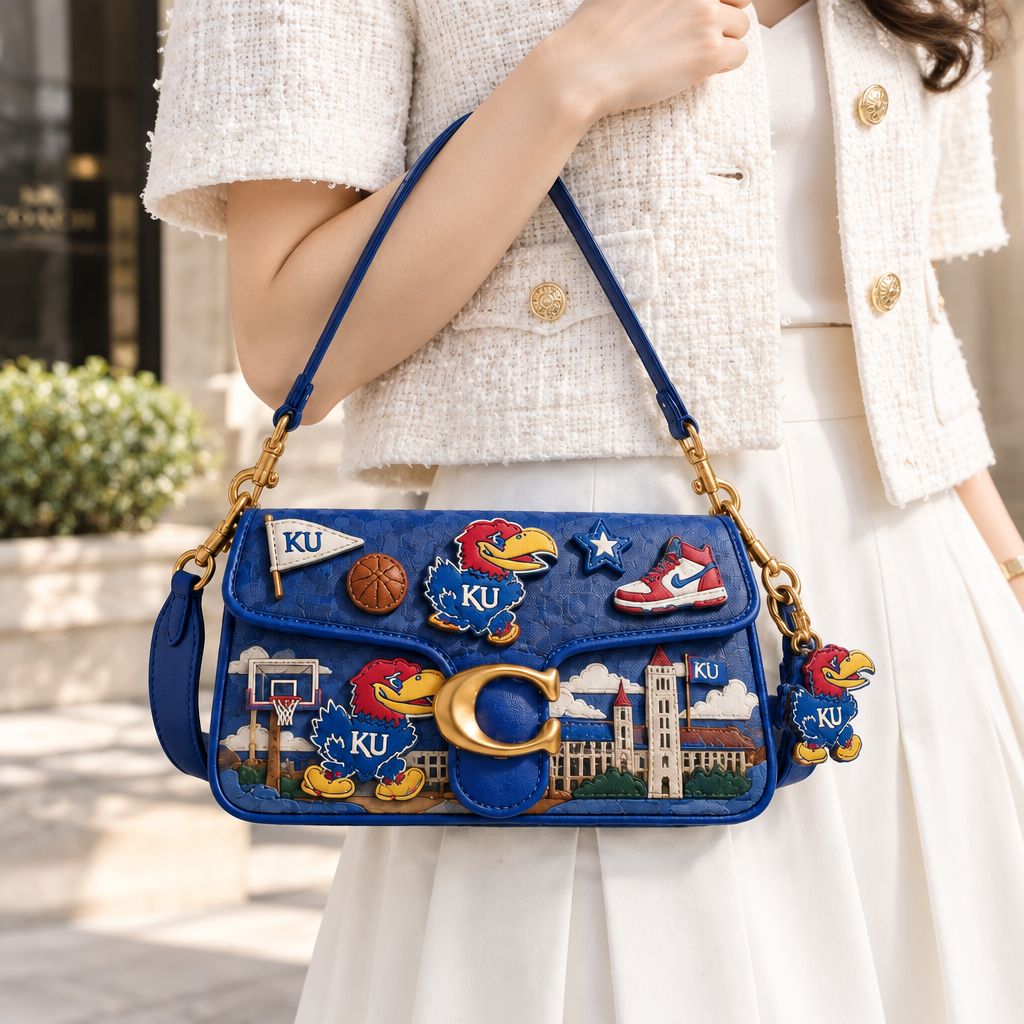 Kansas Jayhawks Coach Shoulder Cross With Charm