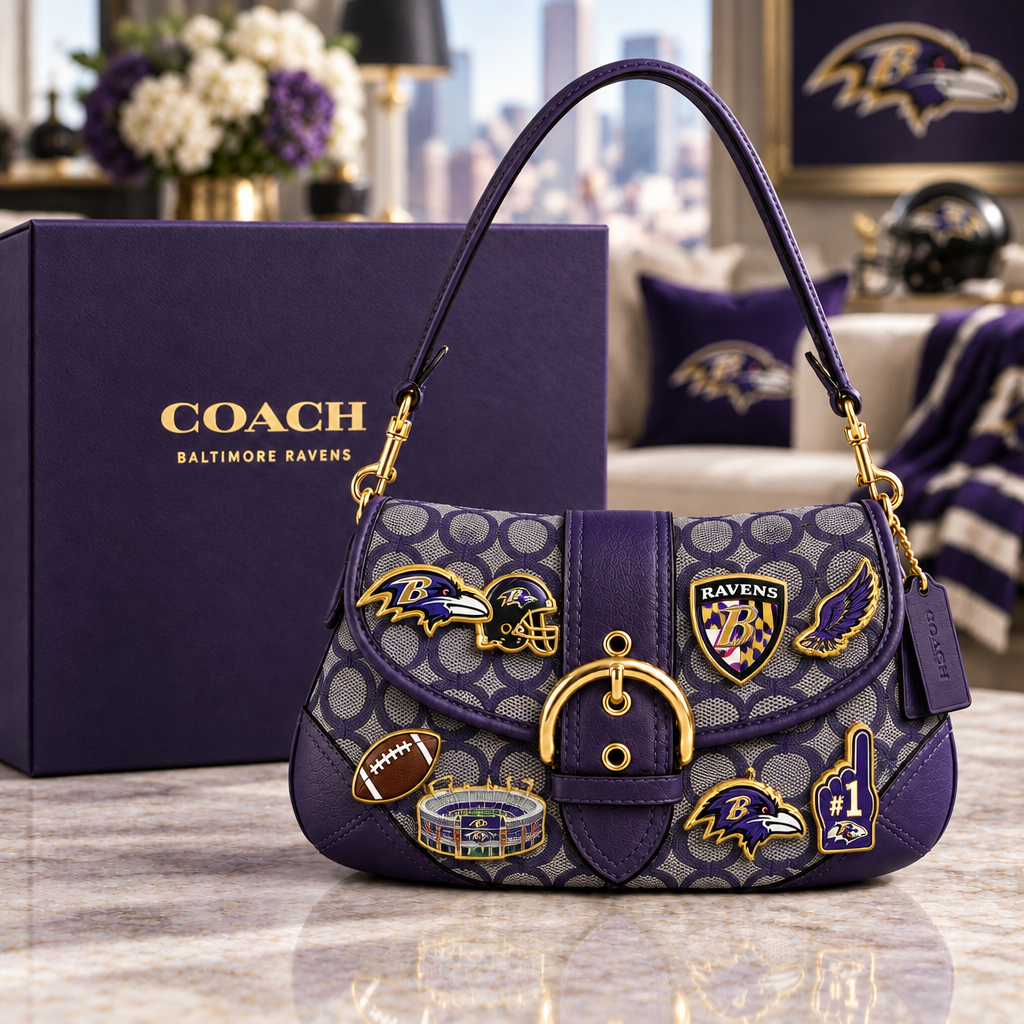 Baltimore Ravens Soho Bag With Charm