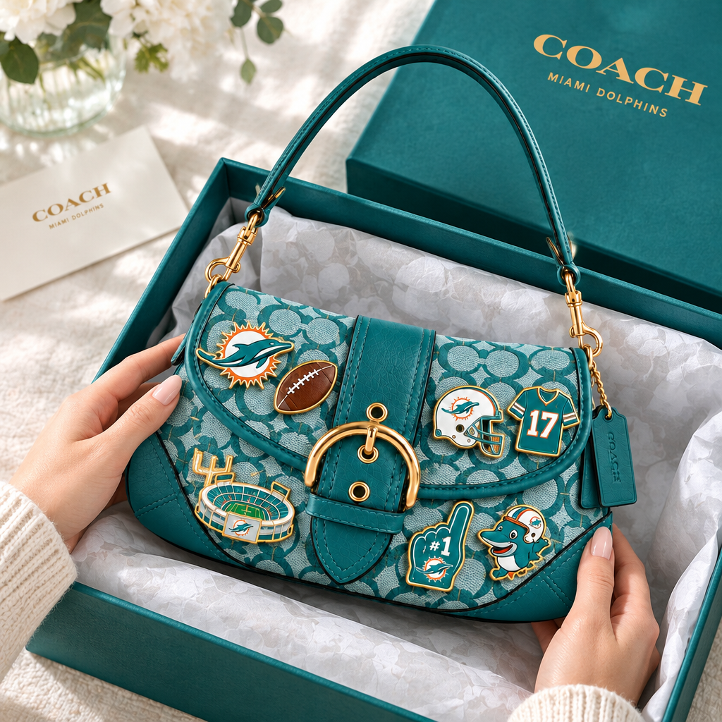 Miami Dolphins Soho Bag With Charm